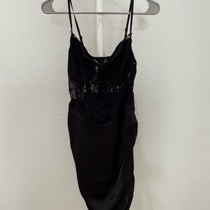 Sexy Black Lace Slip Dress